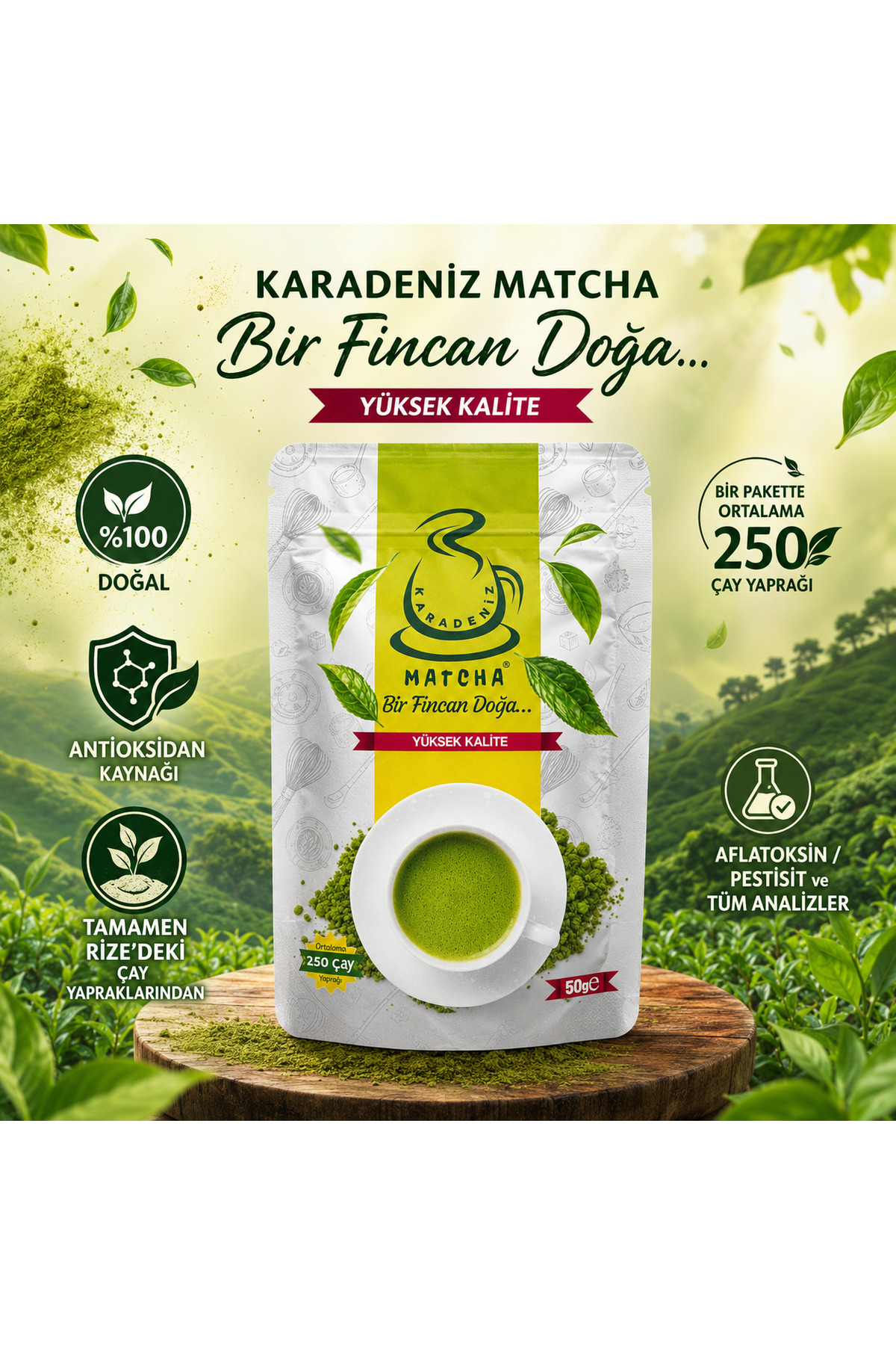 Karadeniz Matcha Saf Matcha 50 Gr (0 Yerli)