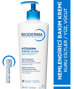 Bioderma Atoderm Cream Ultra Kuru Ciltler Bebek, Çocuk, Yetişkin Nemlendirici Yüz, Vücut Bakım Kremi 500 ml