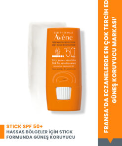 Avene Stick Güneş Kremi SPF 50+ Hassas Bölgeler için Yüksek Koruma Sağlayan Güneş Koruyucu 8 gr