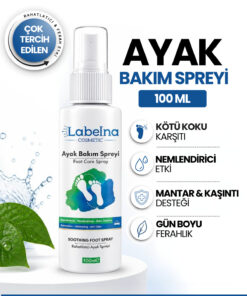 Labelna Cosmetic Ayak Koku Giderici,Nasır,Mantar ve Nemlendirici Bakım Spreyi ( onarıcı,yatıştırıcı) 100 ML
