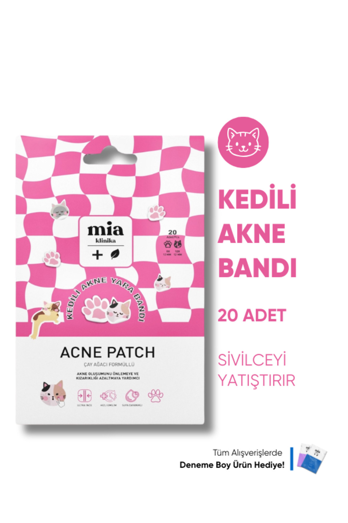 mia klinika Kedili Şeffaf Akne, Sivilce Bandı 20 Adet
