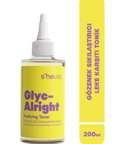 s'hevec Gözenek Sıkılaştırıcı ve Leke Karşıtı Glikolik Asit 200 ml Vegan Tonik Glyc–Alright