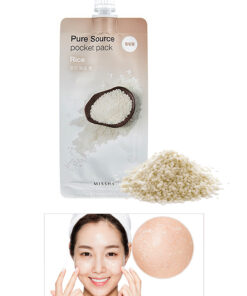 Missha Pirinç Özlü, Ölü Derileri Arındıran, Aydınlatıcı,Peeling Etkili Maske Pure Source Pocket Pack (RİCE)