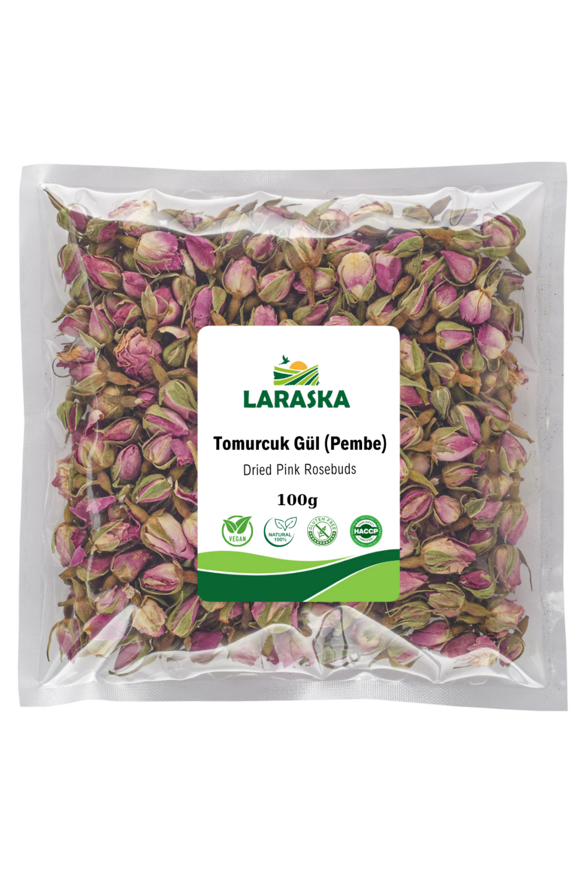 Laraska Organik Tomurcuk Gül -kuru Gül Goncası (GÜL ÇAYI) - Pembe 100g-dried Rose Buds