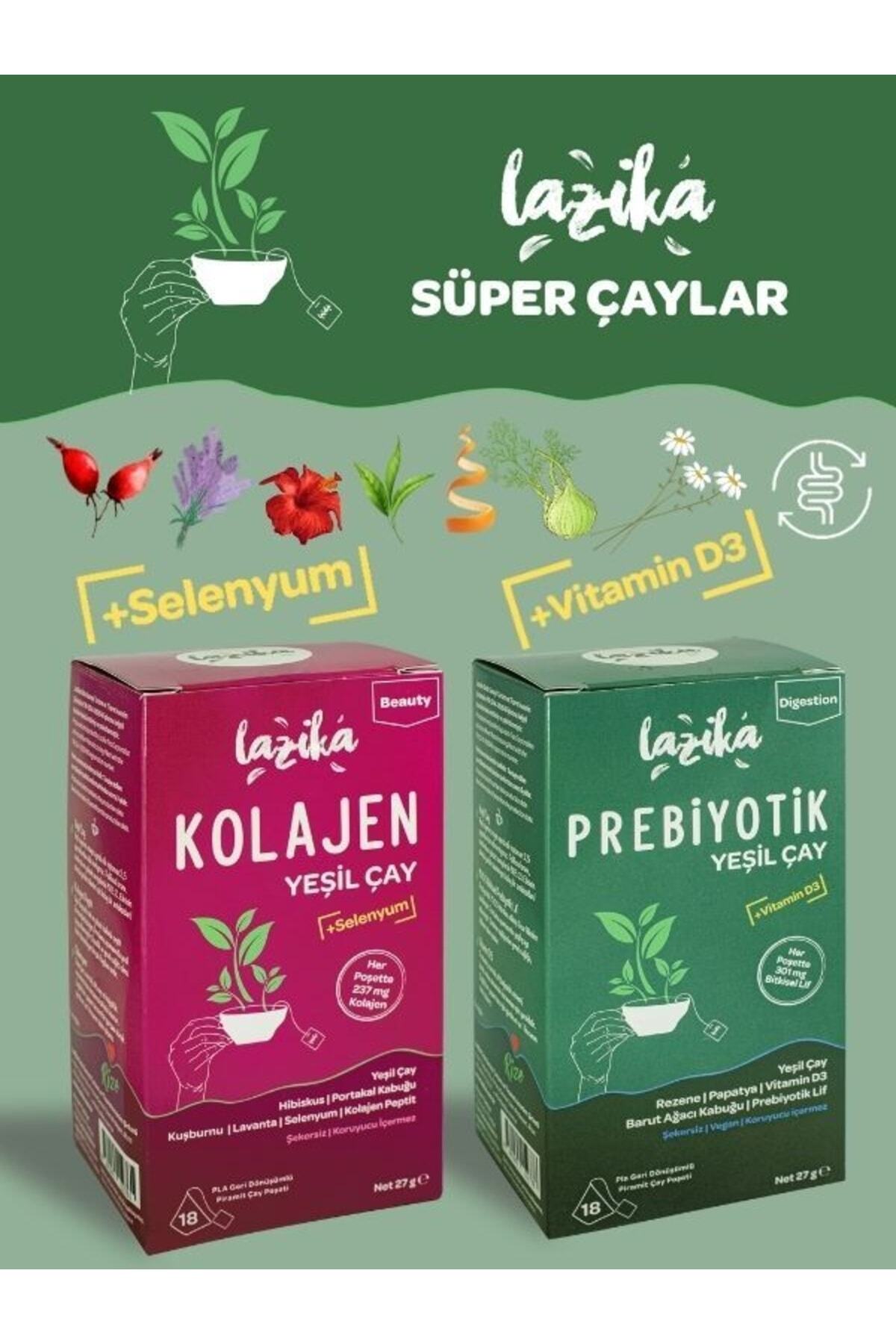 Süper Çay Seti ( Prebiyotik, Peptid Kolajen Yeşil Çay) Sindirim, Cilt Ve Eklem Sağlığını Destekler