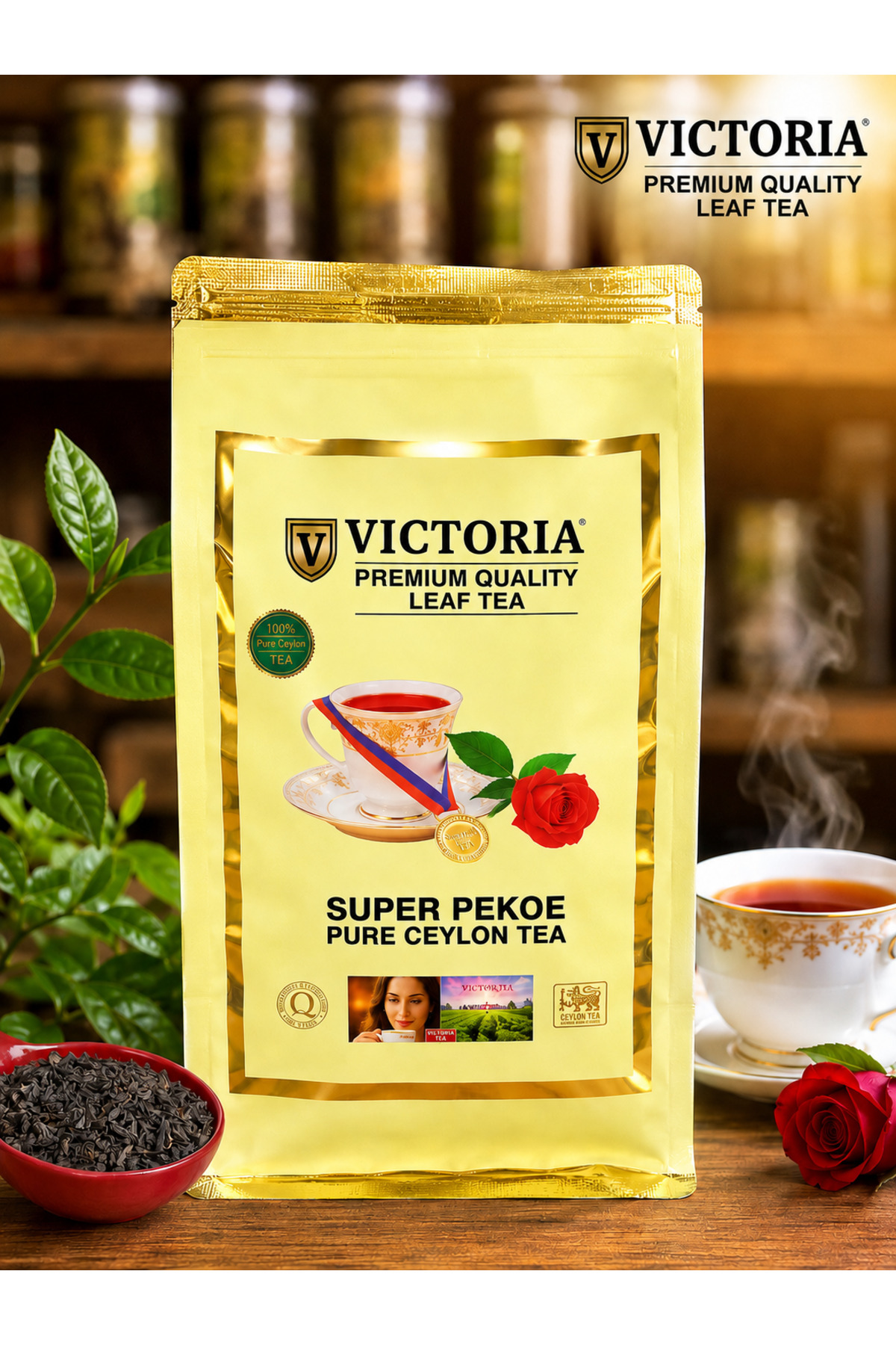 Victoria Victoriaa Tea 800 gr ithal dökme siyah seylan çay Ceylon çay (kaçak çay)