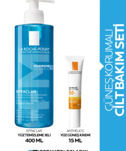 La Roche Posay Güneş Korumalı Cilt Bakım Seti : Effaclar Yüz Temizleme Jeli 400ml & Anthelios Yüz Güneş Kremi 15ml