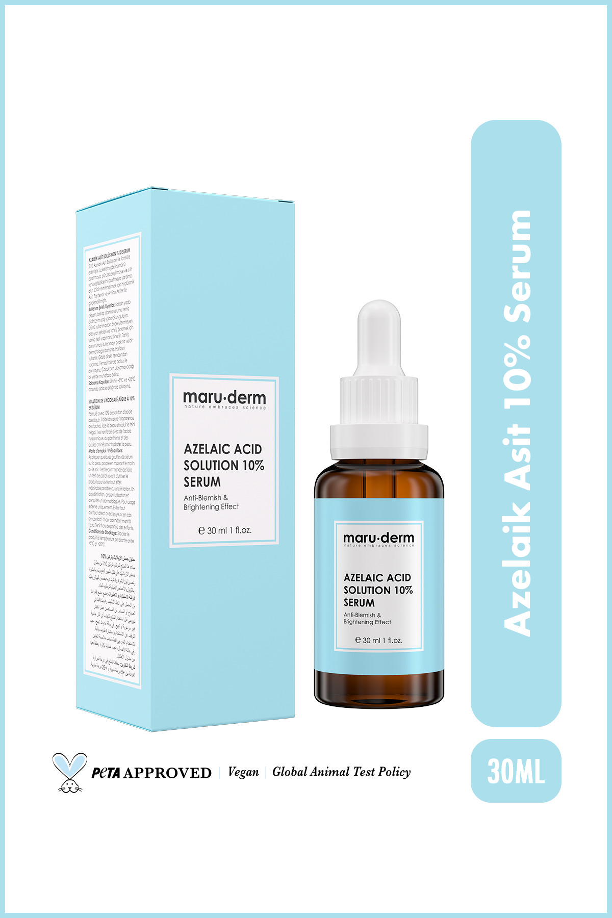 Maru.Derm Maruderm Azelaik Asit Solüsyon Aydınlatıcı Leke Karşıtı Cilt Bakım Serumu 30 ml