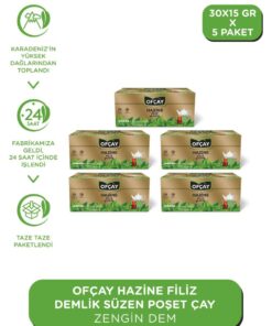 Ofçay Hazine Zengindem 30 X 15gr Demlik Poşet Çay X 5 Adet