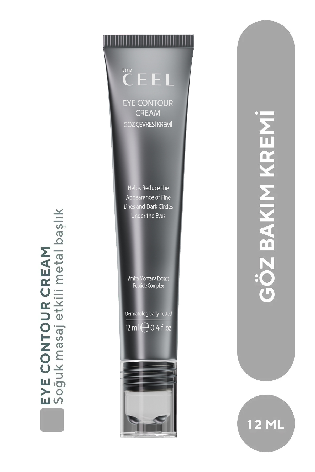 The Ceel Göz Altı Torbalanma ve Morluk Karşıtı Arnica Montana Özlü Serinletici Masaj Bilyeli Krem 12 ML