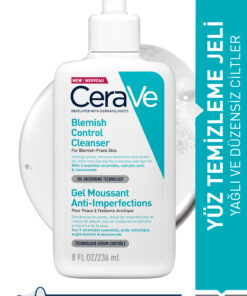CeraVe YAĞLI VE AKNEYE EĞİLİM GÖSTEREN CİLTLERE ÖZEL SALİSİLİK ASİT İÇERİKLİ YÜZ TEMİZLEME JELİ 236 ML