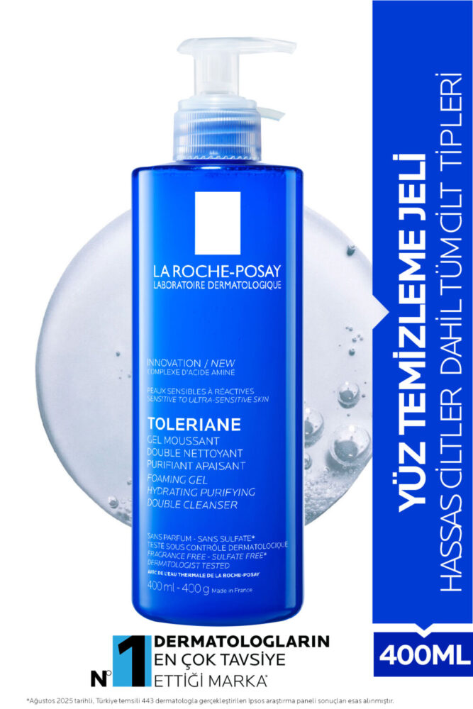 La Roche Posay Toleriane Hassas Ciltler Dahil Tüm Ciltler İçin Temizleme Jeli 400 ml