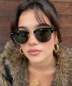 Alternative view of MACERATİ Clubmaster Siyah Oval Unisex Klasik Model Güneş Gözlüğü