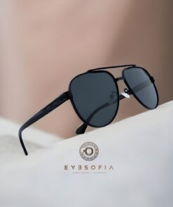 Eyesofia Toronto Polarize Yüksek Kalite Titanyum Siyah Unisex Güneş Gözlüğü