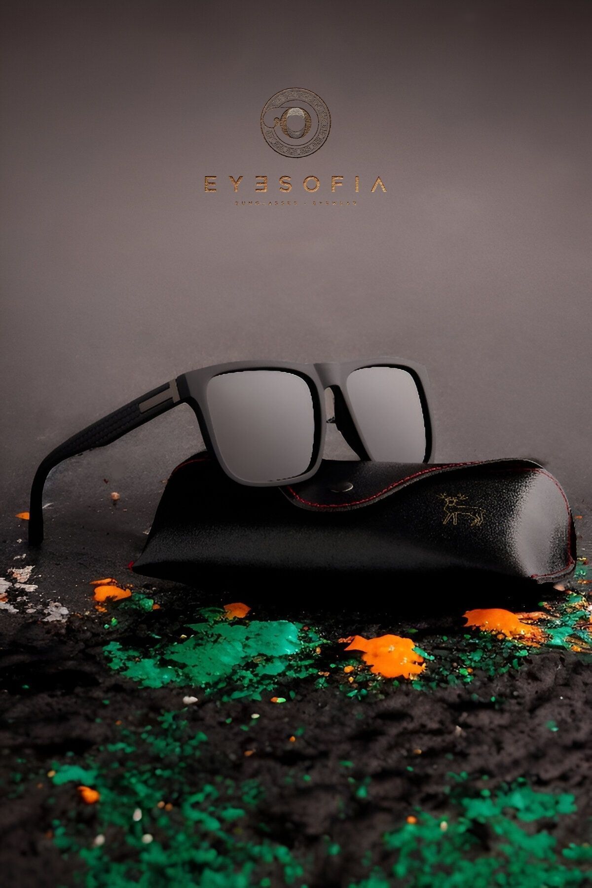 Eyesofia Angeles Yüksek Kalite Kemik Siyah Uv400 Filtreli Ultra Hafif Unisex Güneş Gözlüğü
