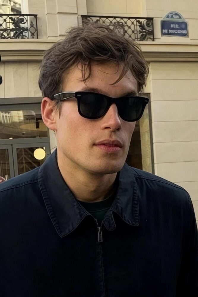 REN accesories Unisex Çapraz Kesim Wayf Parlak Klasik Güneş Gözlüğü / - Görsel 2
