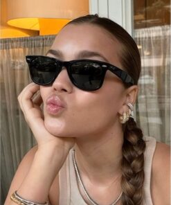 REN accesories Unisex Çapraz Kesim Wayf Parlak Klasik Güneş Gözlüğü /