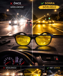 Optic Master Antifar Gece Sürüş Gözlüğü / Gece Görüş Gözlüğü Model 8812