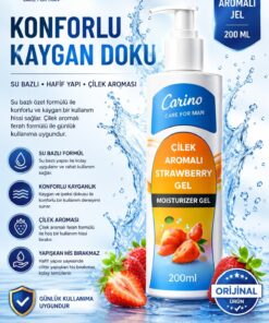 Carino E Bella Carino Care For Man Çilek Aromalı Jel 200 ML – Su Bazlı Jel