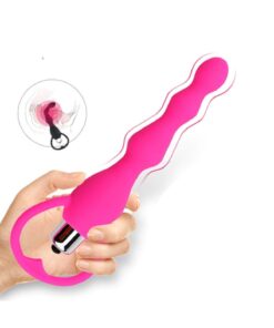 Leten Vibratör Anal Plug Boğumlu Güçlü Titreşimli Medikal Silikon Anal Sex Shop Vibratör