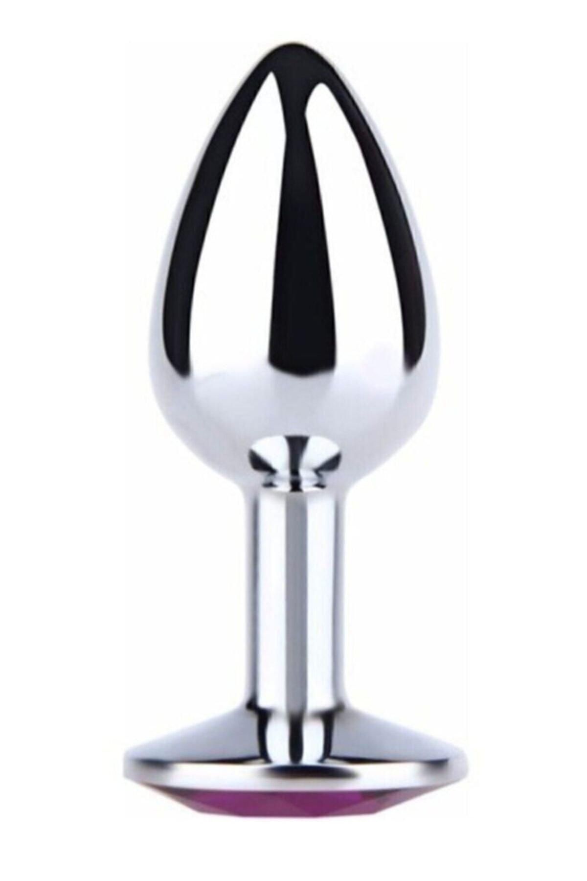 Genel Markalar Metal Elmas Taşlı Küçük Boy Anal Plug 7 Cm