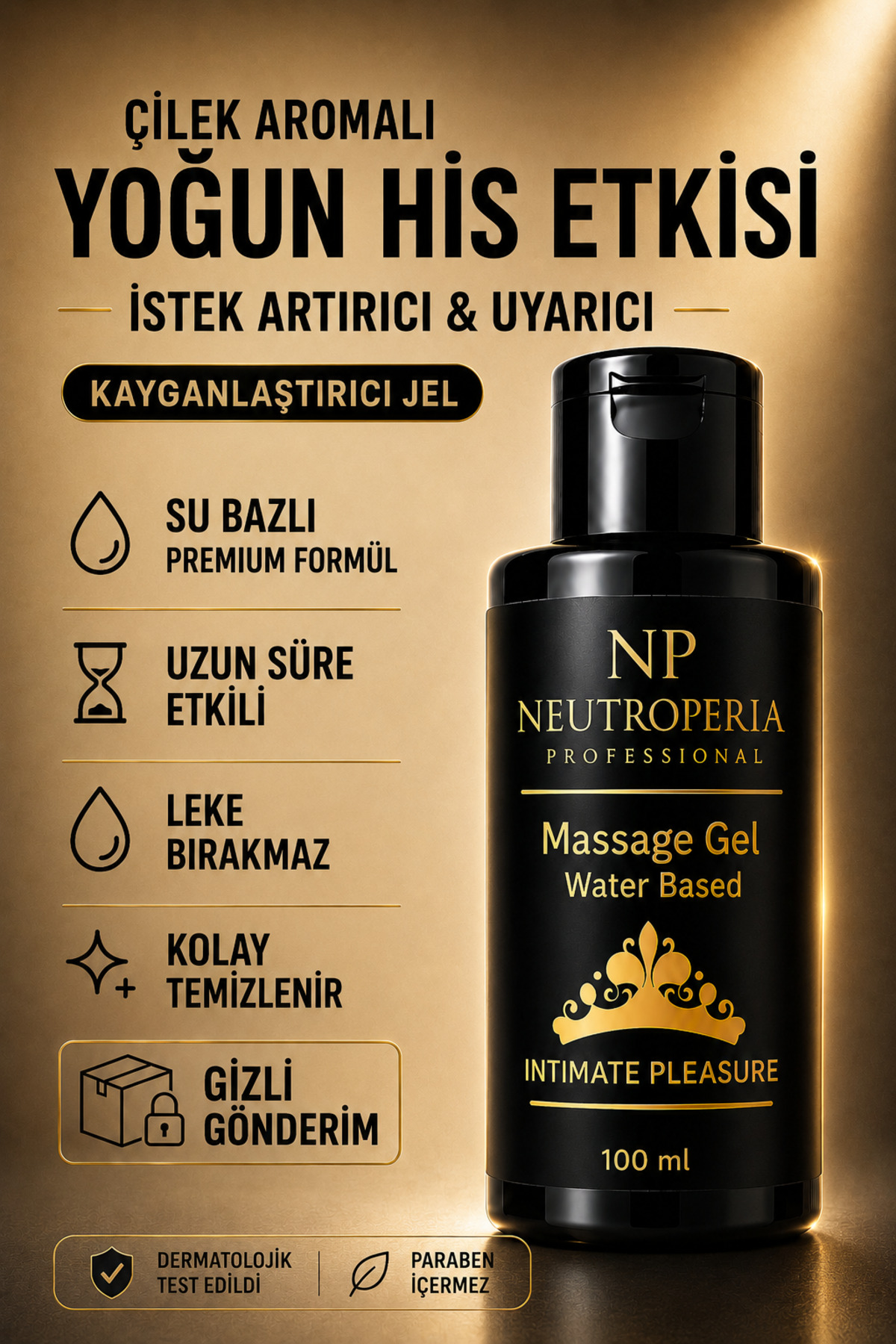 NP Neutroperia Professional Çilek ve Afrodyziyak Etkili Kayganlaştırıcı Jel 100 ml – Premium Özel