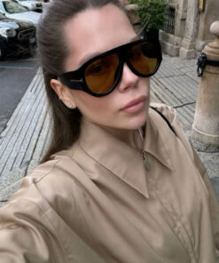 MACERATİ Bapy Forld Vintage Siyah Turuncu Nude Unisex Güneş Gözlüğü