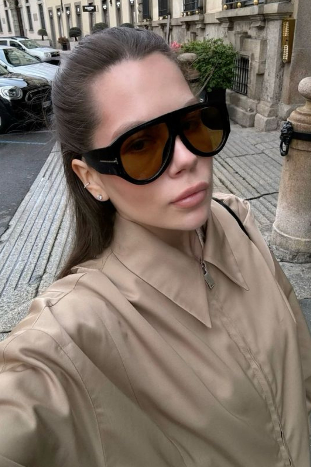 MACERATİ Bapy Forld Vintage Siyah Turuncu Nude Unisex Güneş Gözlüğü