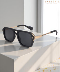 Eyesofia Esfa Güneş Gözlüğü Unısex Uv400 Filtreli Gold Siyah