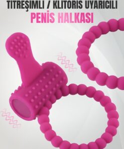 Lolita Shop Sprial Noktalı Tırtıklı Klitoris Uyarıcılı Güçlü Titreşimli Ereksiyonu Ve Geciktirme Penis Halkası