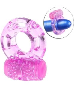 Lolita Shop Güçlü Titreşimli Esnek Yumuşak Jel Dokuda Klitoris Uyarıcılı Orgazm Penis Ring Halka Yüzüğü