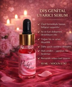 mavelia profesyonel Pink Love Kadın Dış Genital Uyarıcı Serum – Yoğun ve Etkileyici Deneyim 10 ml