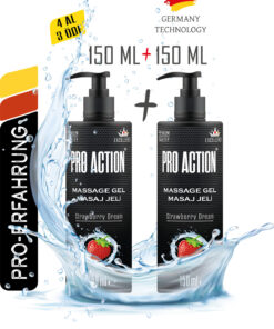 Pro Action Kayganlaştırıcı Masaj Jel 150 ml x 2 Strawberry -çilek Premium Quality
