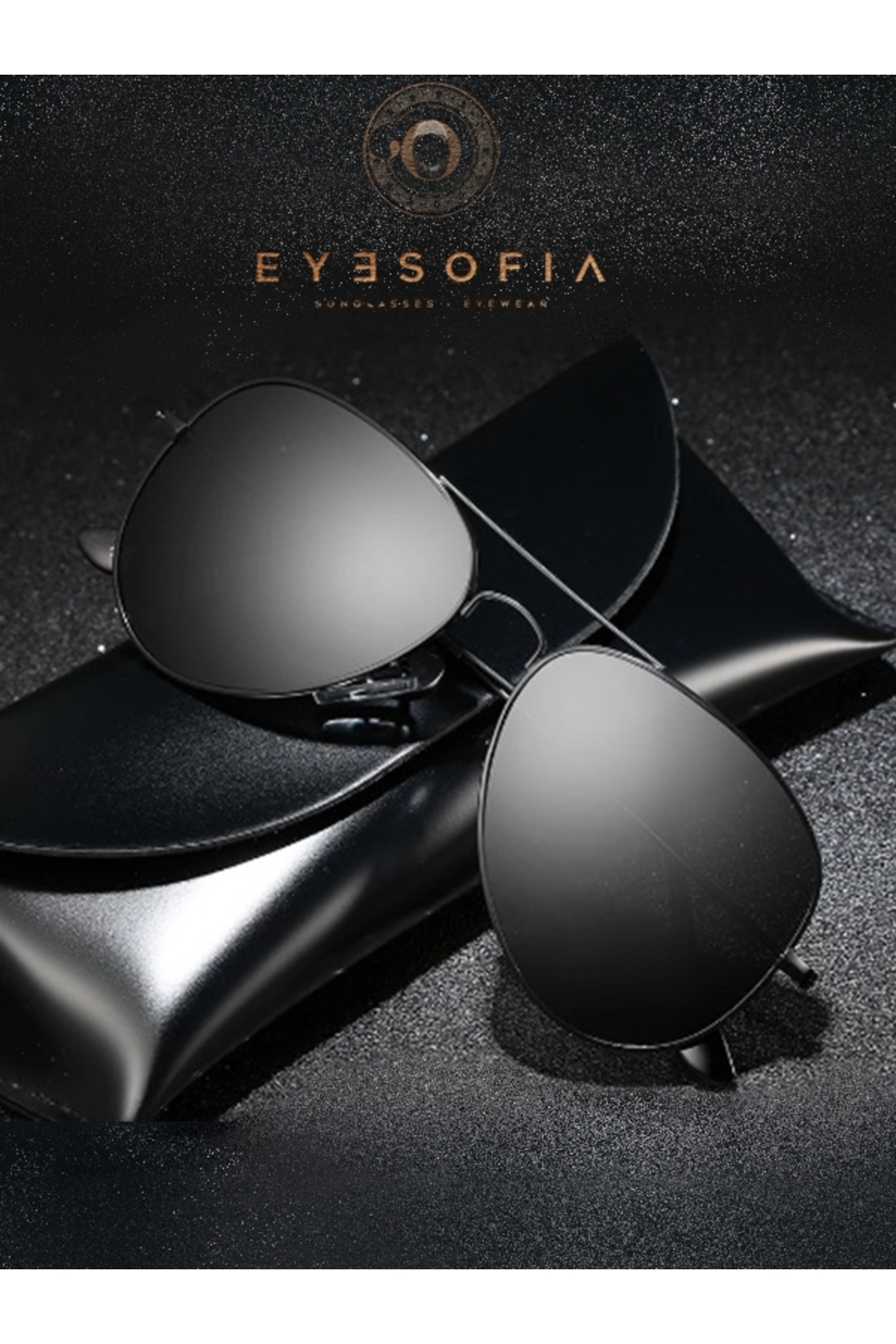 Eyesofia Unisex Siyah Damla Güneş Gözlüğü 001