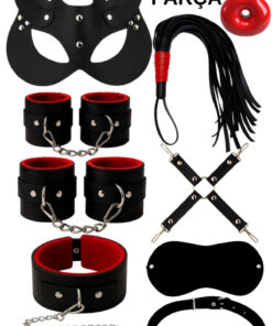 SİLENT LOVE Kadın Erkek Fantazi Seksi Kemer Kelepçe Maske Tasma Kırbaç Ağız Topu Aksesuar Seti