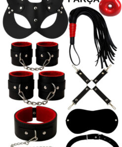 SİLENT LOVE Kadın Erkek Fantazi Seksi Kemer Kelepçe Maske Tasma Kırbaç Ağız Topu Aksesuar Seti