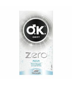 Okey Zero Aqua Ekstra Kaygan ve İnce Prezervatif 10 Adet-