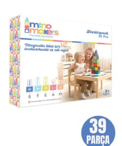 Mino Makers Manyetik Yapı Blokları - Çocuklar İçin 3 Boyutlu Renkli Mınatıslı 39 Parça Manyetik Blok Oyun Seti