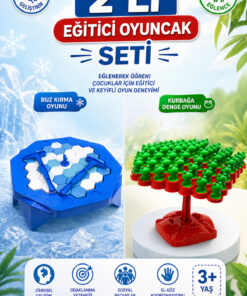 M&H 2'li Oyun Seti Buz Krallığı ve Frogg Denge Oyunu - Eğitici ve Öğretici Oyun Seti
