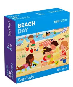 DoerKids Çocuklar Kumsalda Mini Puzzle | 40 Parça 3-7 Yaş