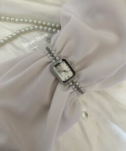 chaoyada İnci Silver Vintage Saat Özel Pinterest İnci Taş Saat