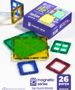 Go Toys Go Magnetic Series 26 Parça Yapı Tasarım Eklentisi - Mıknatıslı Manyetik Bloklar