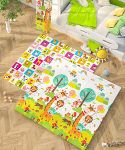 elfobaby Hello My Friends Katlanabilir Oyun Halısı Matı - Yeni Ölçü - 150x180x1 Cm (TAŞIMA ÇANTALI)