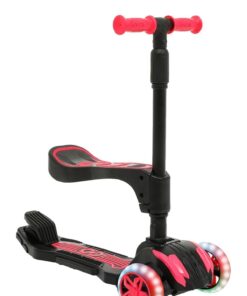 Furkan Toys Cool Wheels Led Işıklı Oturaklı Pembe Combo Scooter