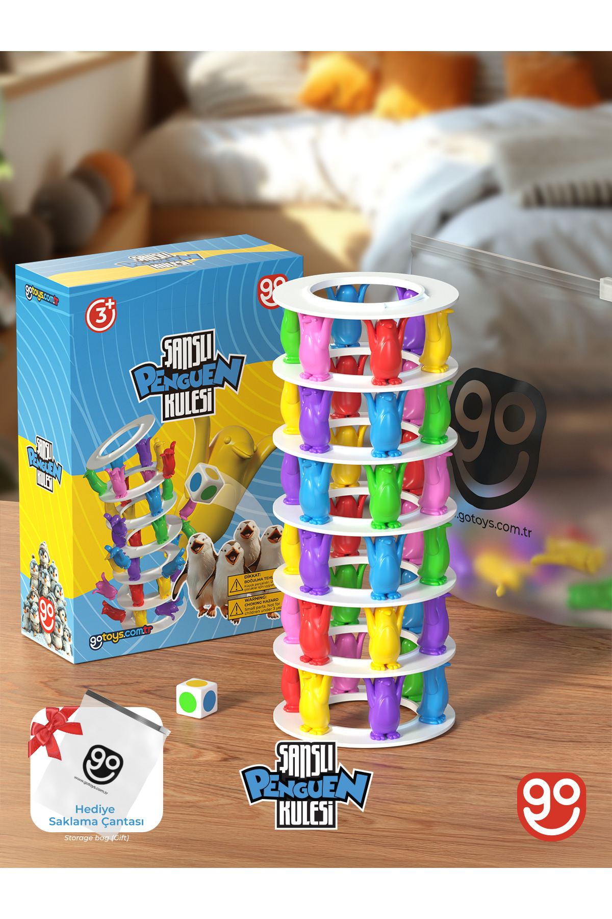 Go Toys Şanslı Penguen Kulesi Eğitici Zeka Ve Aktivite Oyunu Eğlence Kutusu