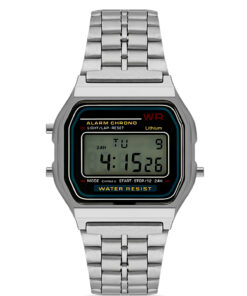 Ticarto Unisex Gümüş Retro Digital Kol Saati TCTSR003902S0330