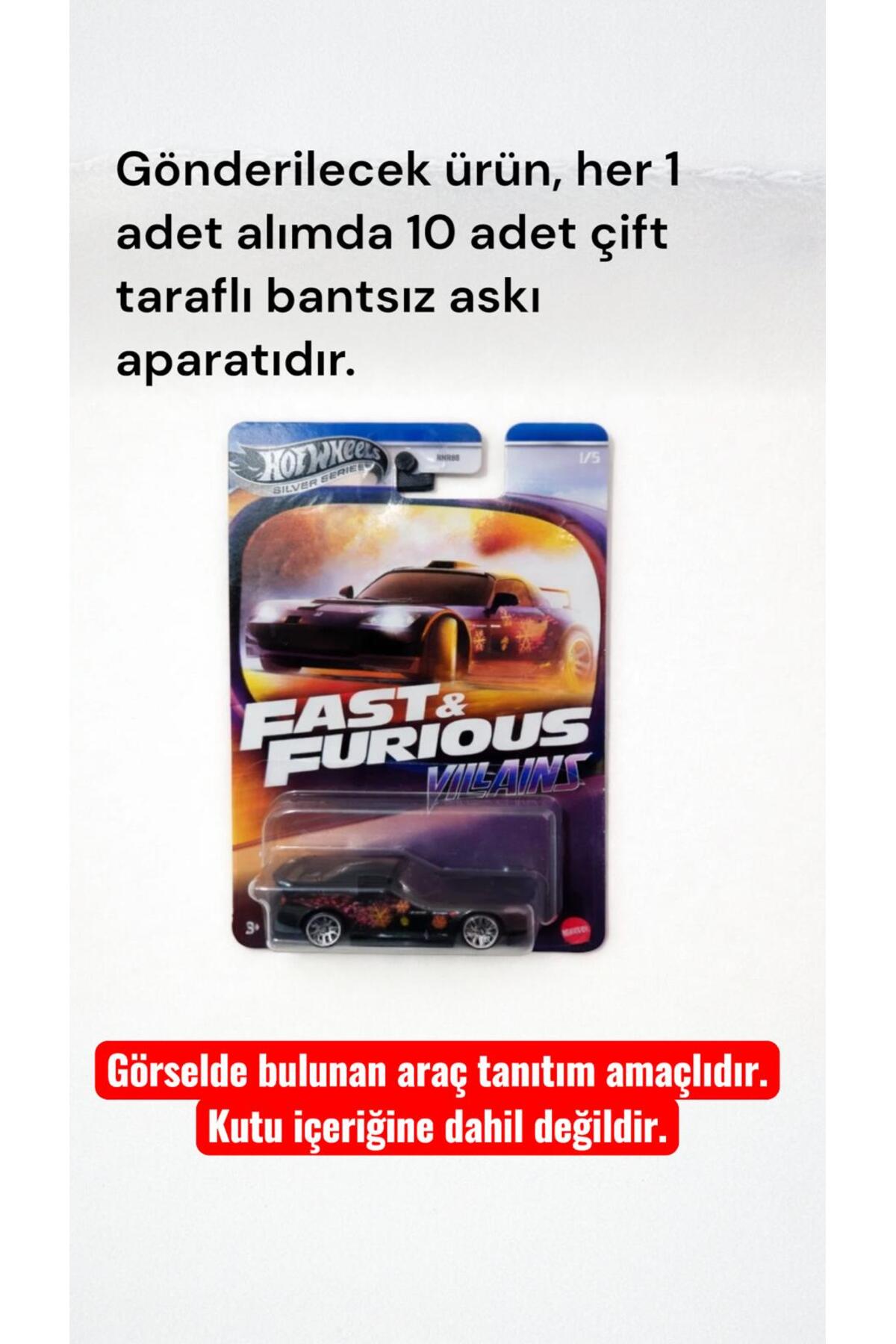HOT WHEELS 1/64 DUVAR ASKI APARATI (Araç ve Çift Taraflı Bant Dahil Değildir) 10 adet