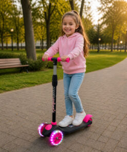 BEREN Magic twist SCOOTER PEMBE BRN-2232 IŞIKLI MAX 50 KG 3+(1 ADET FİYATIDIR)