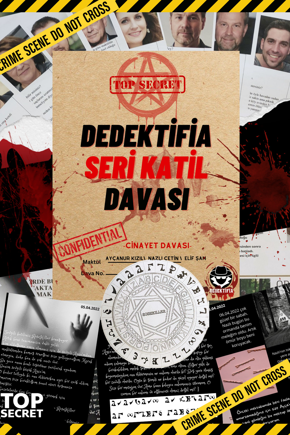 dedektifia Dedektif Oyunu Seri Katil Davası, Suçluyu Bulma, Cinayet Çözme Oyunu