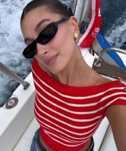 Eyesofia Laurent Slim Tasarım İnce Uv400 Unisex Siyah Güneş Gözlüğü